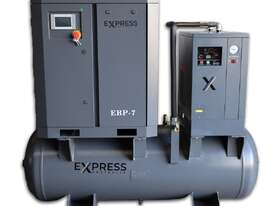 Screw Compressor Package 5.5kW (7HP) with tank and dryer (27 cfm) - picture0' - Click to enlarge