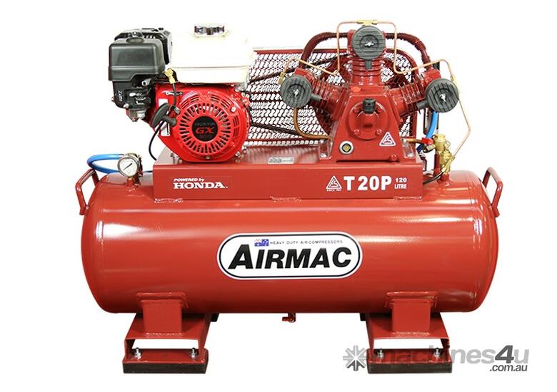 CVA Compressors - New Airmac T20P - 120L Honda Petrol Piston Compressor - 11.3cfm