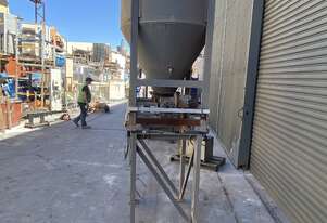 Heavy duty 0.77m3 bin Hopper auger 1200 x 100mm screw 4x1500kg load cell