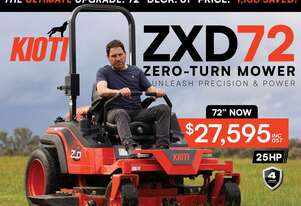 Kioti Zero Turn Mower - ZXD Diesel Series - ZXD72 - *3.99% Finance Offer *SAVE $1,100!!