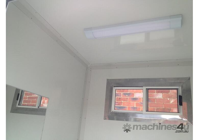 caption Auzbilt Sewer Connect Portable Toilets: 1.2m x 1.2m, For Sale
