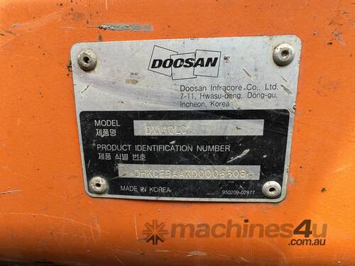 2014 Doosan DX140LC Excavator