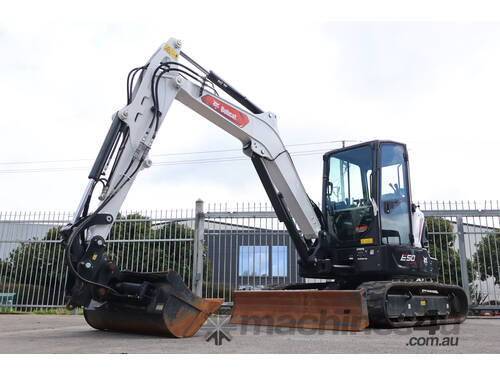 2022 Bobcat E50 R2 Ex Demo 5T Long Arm Excavator/ Digger