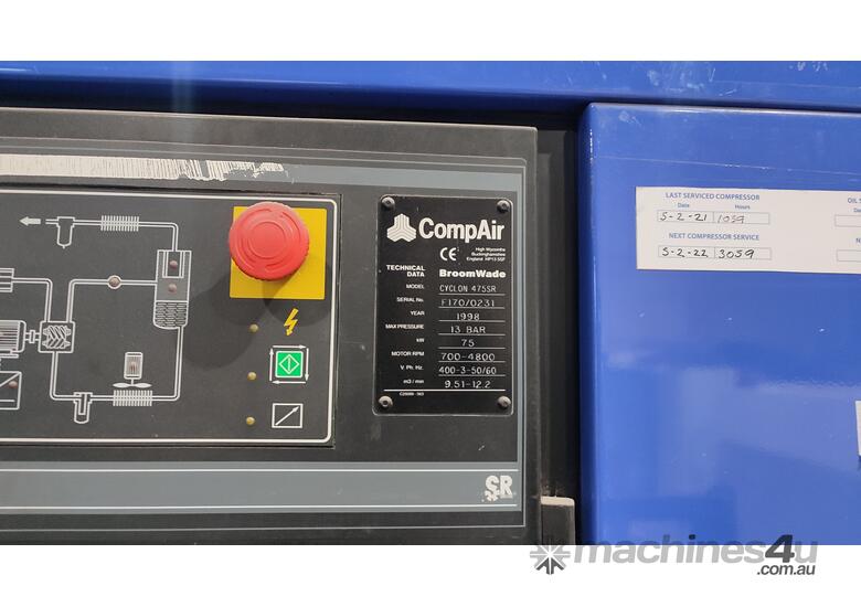 caption Broomwade CompAir Screw Air Compressor 75 kW
