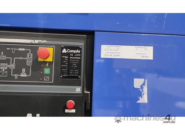 caption Broomwade CompAir Screw Air Compressor 75 kW