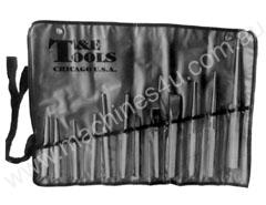 T & E TOOLS Punch and Chisel Set 12 Piece