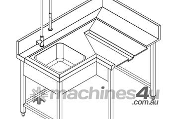 Fagor Pre Rinsing Sink Bench W/ Introductor Of Baskets Mcfd 1000I