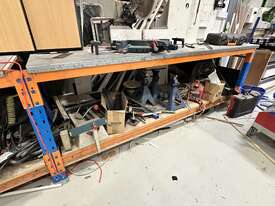 2x Pallet Racking work bench (Excluding contents) - picture0' - Click to enlarge