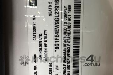 2016 Holden Ute SS V Single Cab Utility (Petrol) (Auto)