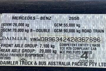 2019 Mercedes Benz Actros 2658 Prime Mover Sleeper Cab