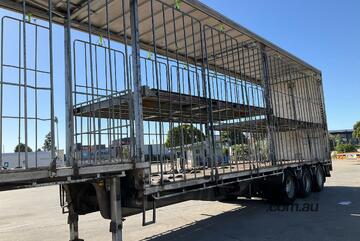 2010 Vawdrey VBS3 Tri Axle Drop Deck Curtainsider B Trailer