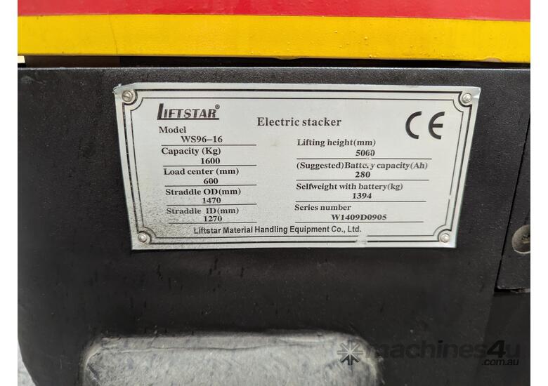 Liftstar WS96-16 Walki Stacker image 13