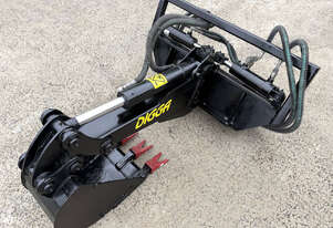 Digga pivoting front hoe for mini skid steres
