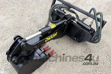 Digga pivoting front hoe for mini skid steres