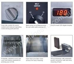 caption Electric Fryer- Austheat AF813R Single Pan 3 Baske