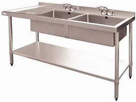 Stainless Steel Double Bowl Sink LH Drainer DN755  - picture0' - Click to enlarge