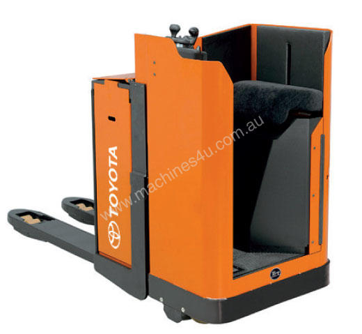 caption Toyota Levio LSE200 Stand-On Powered Pallet Truck