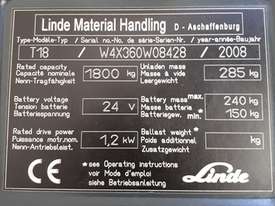 Linde T18 Genuine Pre-owned 1.8 t - picture2' - Click to enlarge