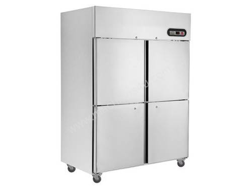 F.E.D. SUF1000 4 x 1/2 Doors S/Steel Upright Freezer