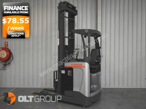 Nissan RG16M Ride Reach Truck 1.6 Tonne 7950mm Lift Height Warehouse Lift Truck