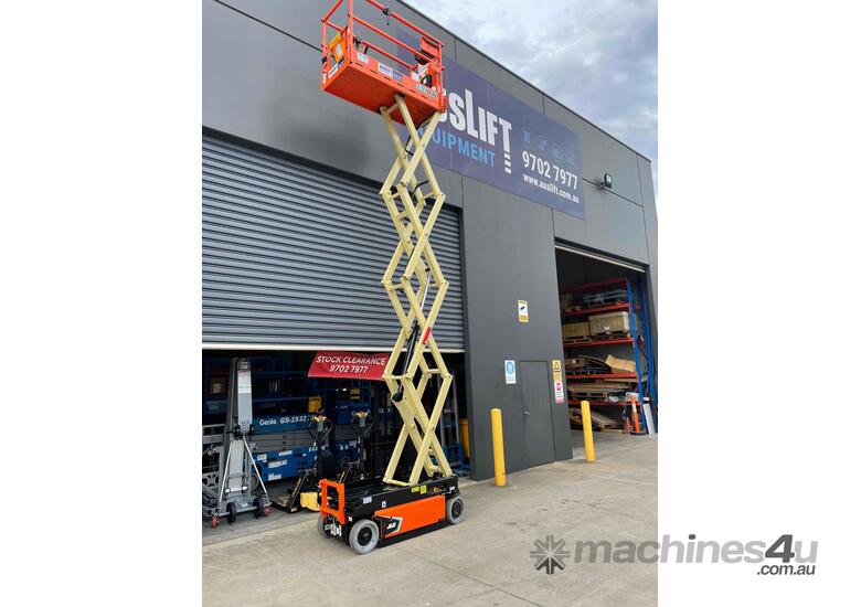 caption JLG-ES1932 19ft Electric Scissor lift - Electric Drive - Optional Trailer Package