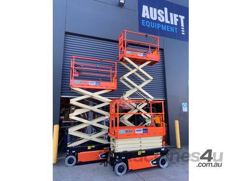 caption JLG-ES1932 19ft Electric Scissor lift - Electric Drive - Optional Trailer Package