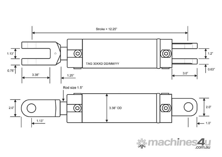 New Not Specified Unknown Hydraulic Ram Cylinder Agram Agricultural Ram