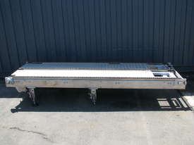 Stainless Motorised Chain Pallet Conveyor - 96cm wide 3m long - picture0' - Click to enlarge