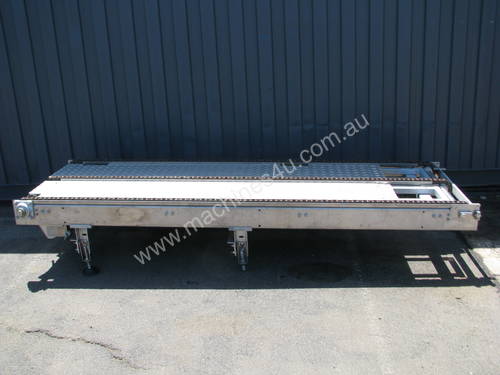Stainless Motorised Chain Pallet Conveyor - 96cm wide 3m long