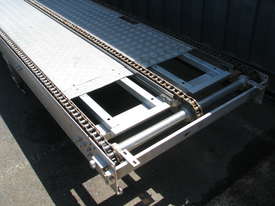 Stainless Motorised Chain Pallet Conveyor - 96cm wide 3m long - picture1' - Click to enlarge