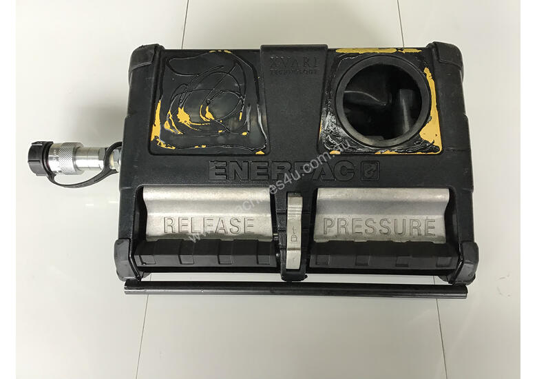 caption Enerpac Air Driven Hydraulic Pump, For use with Single-Acting Cylinder or Tool, 3/3 Valve, 61 inch,