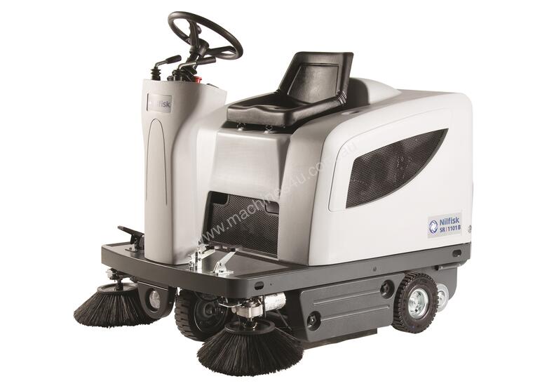 caption Nilfisk SR1101 MID SIZED RIDE ON SWEEPER