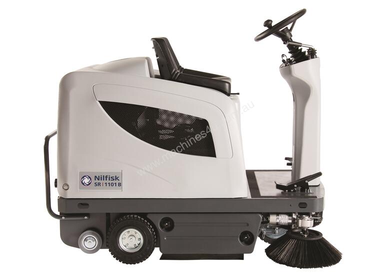 caption Nilfisk SR1101 MID SIZED RIDE ON SWEEPER