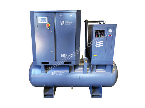 5.5kW Screw Compressor with tank and dryer .85m3/min (30 cfm) 