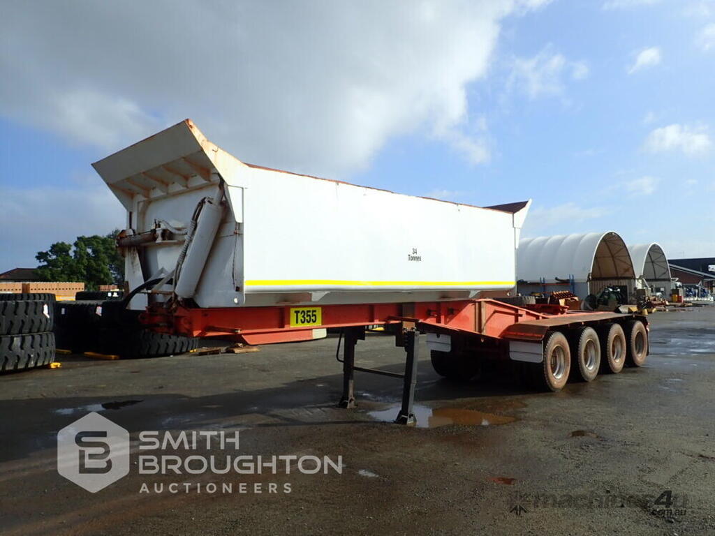 Buy Used CUSTOM BUILT QUAD AXLE SIDE TIPPER A TRAILER Tipping Trailers in , Listed on Machines4u