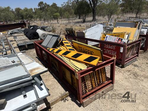 1 x Cage of Road Signs