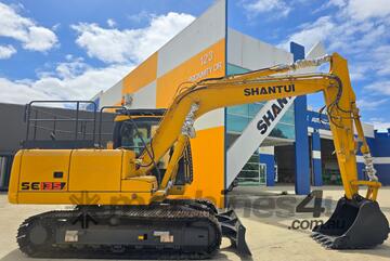 Shantui Excavator - 13.5T | Enclosed Cabin, A/C, Steel Tracks, High Performance