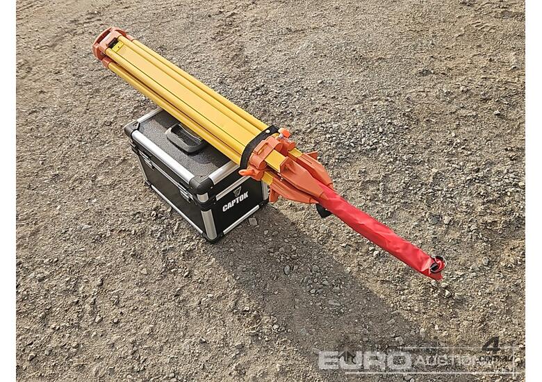 Unused Captok Self-Leveling Rotary Laser Level With Batteries, Receiver, Tripod, Grade Rod 