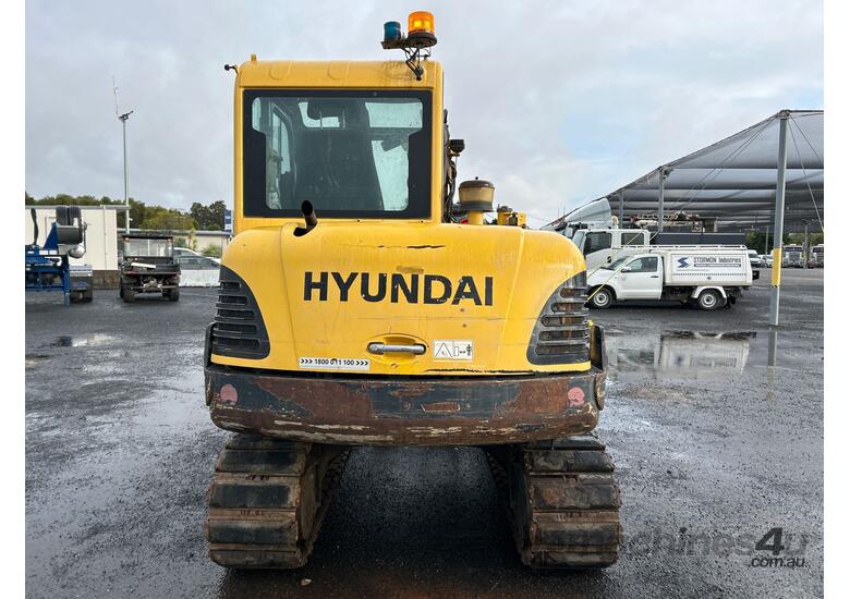 caption 2008 Hyundai Robex 55-7 Excavator (Steel Track With Rubber Inserts)
