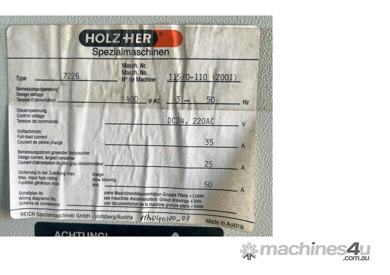 CNC 3-Axis Router Saw Drill Holzher Unimaster 7226 working area 3000 x1500