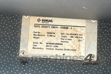 2017 Bomag BW27RH Multi Tyred Roller