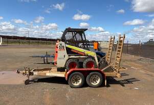 2019 Auswide Dual Axle Trailer with Bobcat S70 Skid Steer