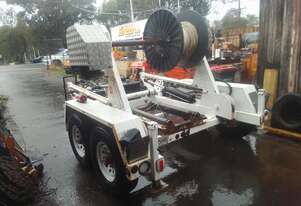 3 ton self loading drum trailer , 2012 , electric brakes , 13hp Kohler ,