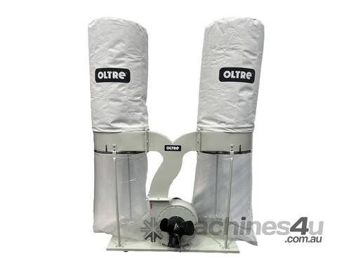 caption Dust Collector 415V 5HP 2 x Filter Element (2 Needlefelt Top Bags & 2 Plastic Bottom Bags) OT-DC-380