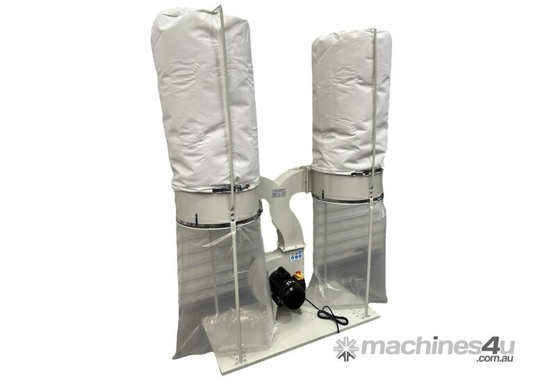 caption Dust Collector 415V 5HP 2 x Filter Element (2 Needlefelt Top Bags & 2 Plastic Bottom Bags) OT-DC-380