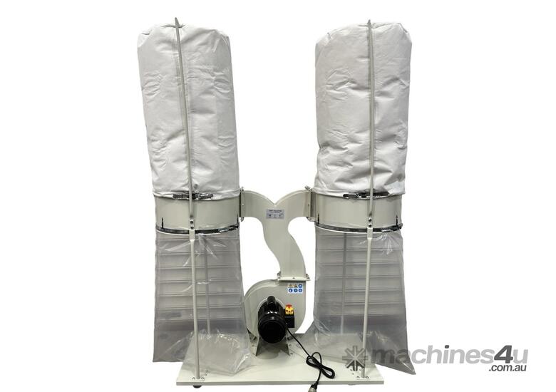 caption Dust Collector 415V 5HP 2 x Filter Element (2 Needlefelt Top Bags & 2 Plastic Bottom Bags) OT-DC-380