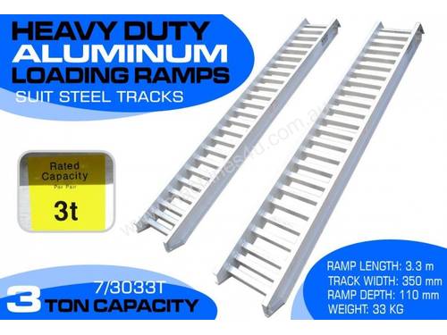 3.0T Aluminium Loading Ramps 350mm for excavators