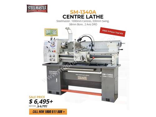 Best Equipped 1000mm x 240V Lathe On The Market With 2 Axis Digital Read Out 
