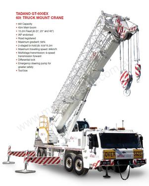 TADANO GT-600EX 60t TRUCK MOUNT CRANE - Hire