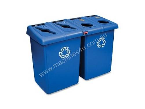 RUBBERMAID 256R-73 Glutton Recycling Station - 4 Stream